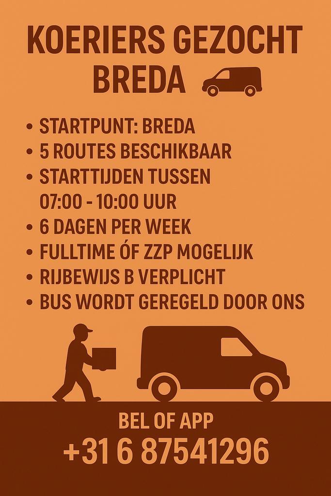 Koeriers gezocht – Breda, Vacatures, Vacatures | Chauffeurs