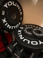 Bumper plates halterschijven plus 3x barbell, Sport en Fitness, Fitnessmaterialen, Ophalen, Nieuw