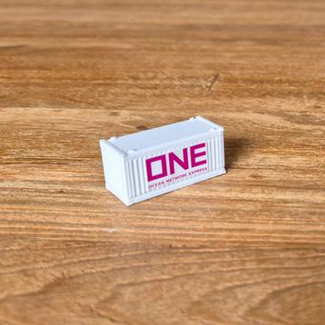 Zeecontainer “ONE” Wit 20ft – N Scale (Schaal 1:160) beschikbaar voor biedingen