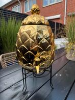 Gouden Ananas Drankdispenser met Standaard - Woonaccessoire, Antiek en Kunst, Ophalen