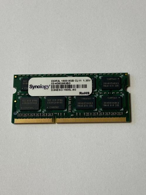 Synology 8gb DDR3L RAM *D3NES0-1600L-8G* (RS818+ - DS1817+), Computers en Software, RAM geheugen, Nieuw, DDR3, Ophalen of Verzenden