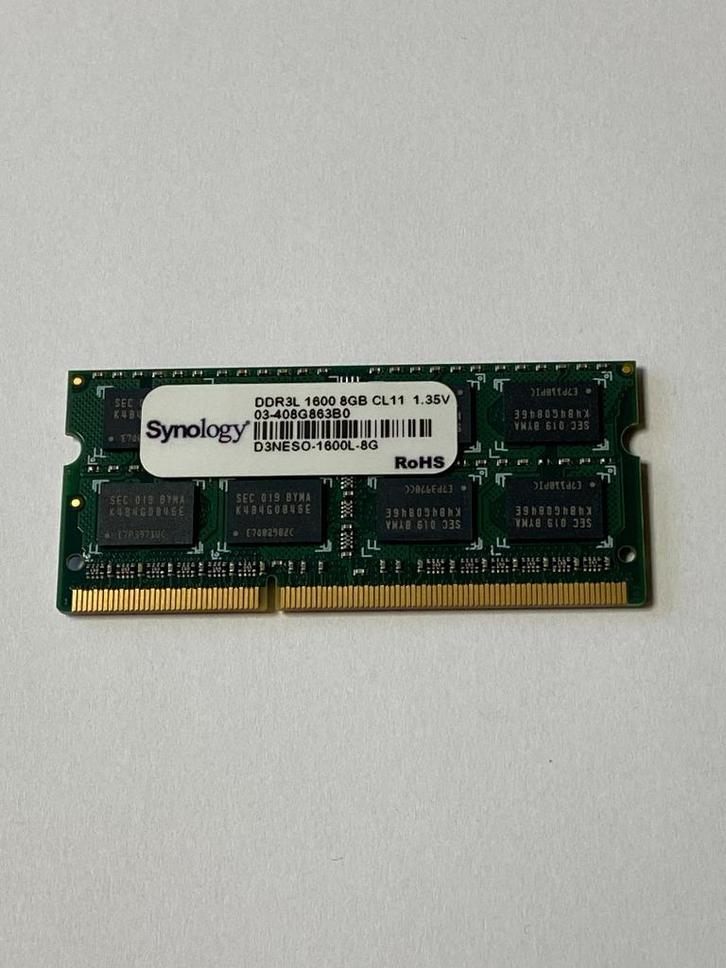 Synology 8gb DDR3L RAM *D3NES0-1600L-8G* (RS818+ - DS1817+), Computers en Software, RAM geheugen, Nieuw, DDR3, Ophalen of Verzenden
