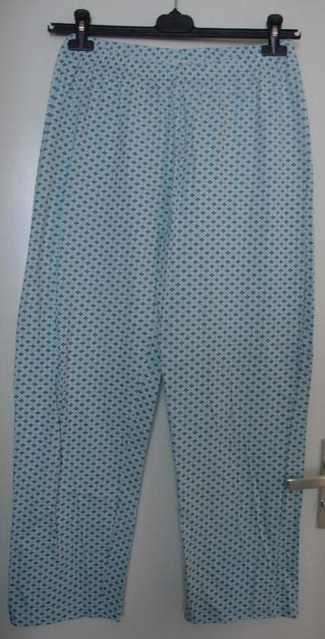 Nieuw! Lichtblauwe/donkerblauw print pyjamabroek.(M) beschikbaar voor biedingen