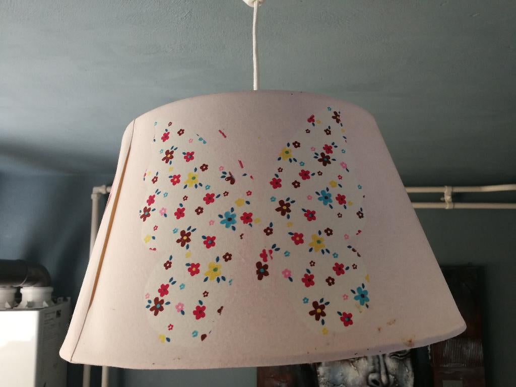 lampekap met vlinders, Ophalen, Gebruikt, Rond, Minder dan 25 cm
