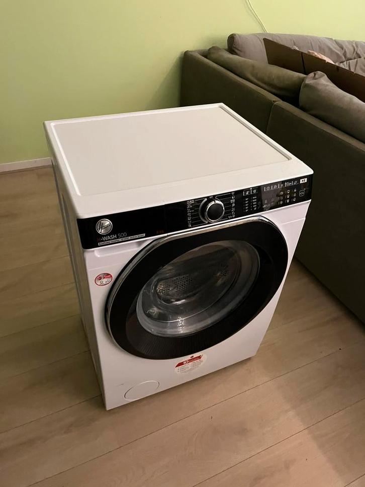 Wasmachine Hoover moet snel weg Energielabel: A, Witgoed en Apparatuur, Wasmachines, Zo goed als nieuw, Voorlader, 6 tot 8 kg