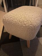 Off-white Teddy Poef - Massief Hout, Ophalen, Vierkant, Minder dan 50 cm, Zo goed als nieuw