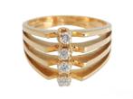 Prachtige 18 karaat Gouden Design Ring Damesring Diamant