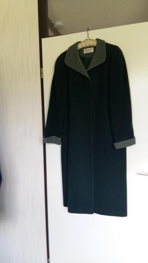 MOOIE SCHEERWOLLEN LANGE DAMESMANTEL, Kleding | Dames, Jassen | Winter, Gedragen, Maat 42/44 (L), Groen, Ophalen