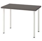 Ikea bureau donkergrijs/wit 100x60cm, Huis en Inrichting, Bureaus, Ophalen, Gebruikt, Bureau