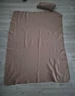 2 fleece dekens taupe kleur 160x124, Ophalen of Verzenden, Gebruikt