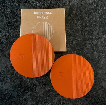 Nieuw! 2 oranje Nespresso Barista Coasters onderzetters. beschikbaar voor biedingen