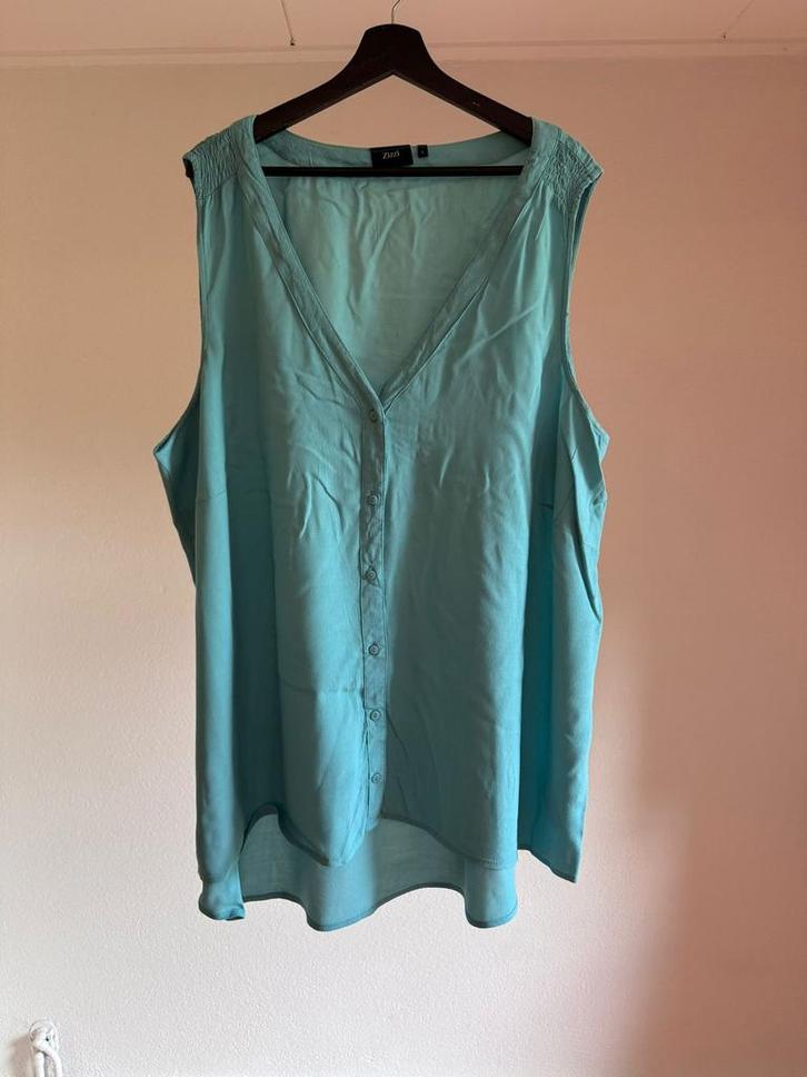 Blauw/groene zizzi blouse /tuniek maat L /52 €7,50 koopje!!, Kleding | Dames, Grote Maten, Zo goed als nieuw, Blouse of Tuniek