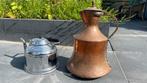 Turkse koperen waterkan en een ketel, Ophalen of Verzenden