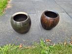 2 Mooie Bloempotten, Gebruikt, Minder dan 30 cm, Minder dan 60 cm, Rond