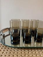 6 glazen van rookglas, Verzamelen, Glas en Borrelglaasjes, Ophalen, Zo goed als nieuw, Overige typen