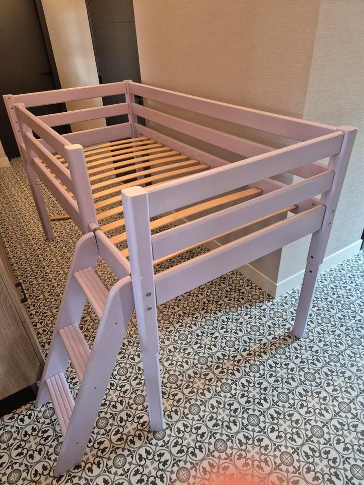 Flexa bed / halfhoogslaper, Kinderen en Baby's, Kinderkamer | Bedden, Gebruikt, 180 cm of meer, 85 tot 100 cm, Lattenbodem, Ophalen