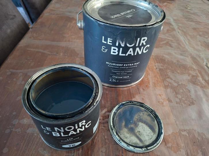 Le noir &blanc zijdeglans lak. Verf en muurverf gratis erbij, Doe-het-zelf en Verbouw, Verf, Beits en Lak, Zo goed als nieuw, Wit