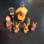 Erzgebirge miniaturen haasjes vogelhuisje poppetjes, Antiek en Kunst, Ophalen of Verzenden
