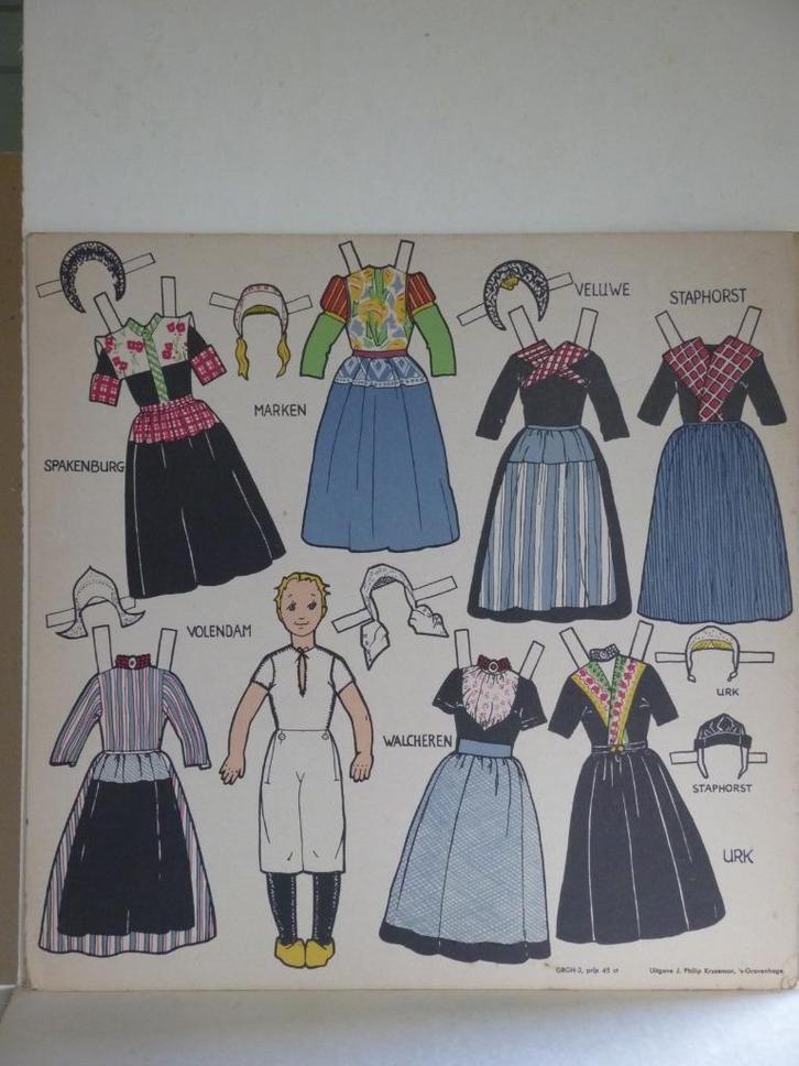 Aankleedpopje, klederdracht, Antiek en Kunst, Antiek | Speelgoed, Ophalen of Verzenden