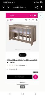 Kidsmill Brent Babybed Oldwood 60x120, Ophalen of Verzenden, Zo goed als nieuw, Ledikant