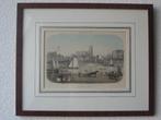 Leendert de Koningh - steendruk ‘Dordrecht De Nieuwe Haven’, Antiek en Kunst, Kunst | Litho's en Zeefdrukken, Ophalen of Verzenden