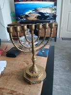 Antieke orginele joodse kandelaar  7 gold menorak, Antiek en Kunst, Antiek | Kandelaars, Ophalen of Verzenden, Koper of Brons