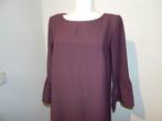 Ladress aubergine kleurige jurk onderkant mouw uitlopendM, Maat 38/40 (M), Verzenden, Paars, Zo goed als nieuw
