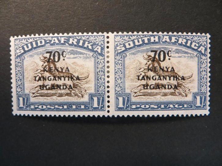 A14214: Kenya Uganda Tanganyika  70 c  pair, Postzegels en Munten, Postzegels | Afrika, Tanzania, Ophalen of Verzenden