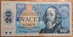 86# Tsjechoslowakije 20 Korun 1988 P95, Postzegels en Munten, Bankbiljetten | Europa | Niet-Eurobiljetten, Ophalen of Verzenden