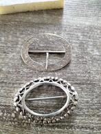 2 Antieke zilveren riem gespen, Verzenden