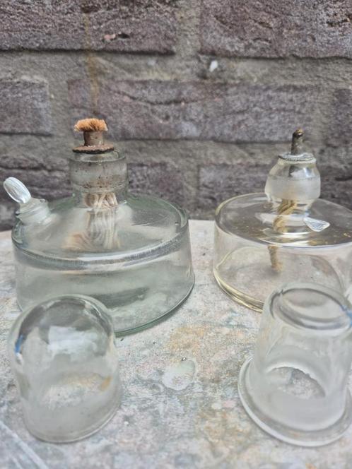 Vintage Glazen Spiritusbranders - Set van 2, Antiek en Kunst, Antiek | Lampen, Ophalen of Verzenden