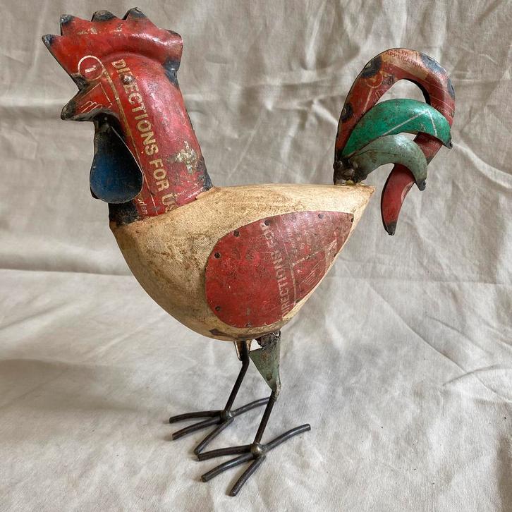 Te koop: Grappige kippen / hanen van gerecycled blik, Huis en Inrichting, Woonaccessoires | Overige, Nieuw, Ophalen of Verzenden