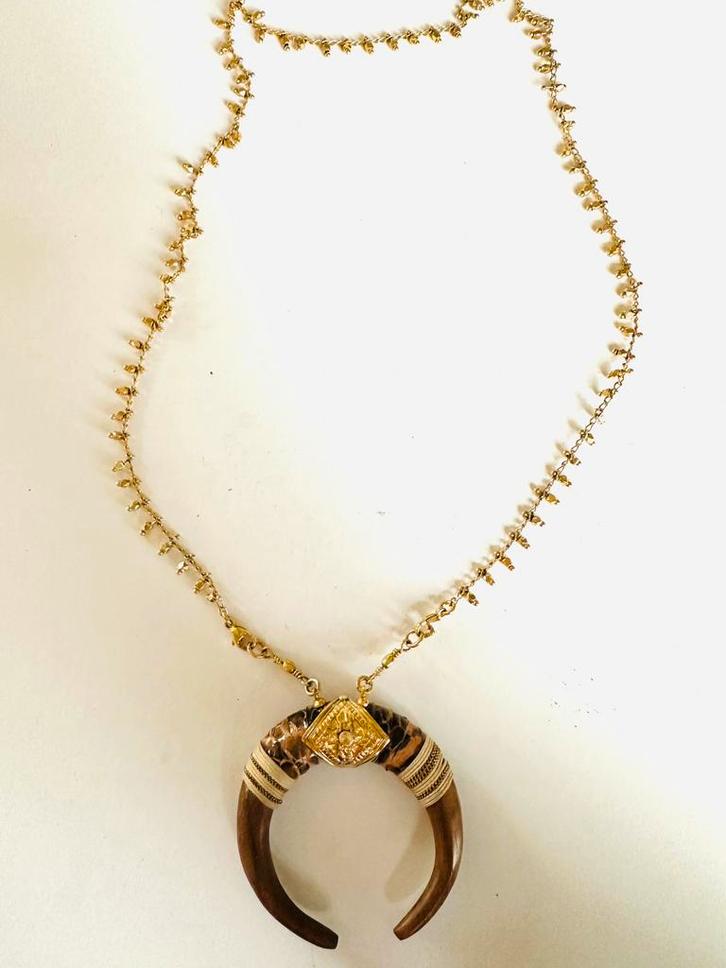 GAS Bijoux vergulde collier met hanger, Sieraden, Tassen en Uiterlijk, Kettingen, Zo goed als nieuw, Overige materialen, Goud