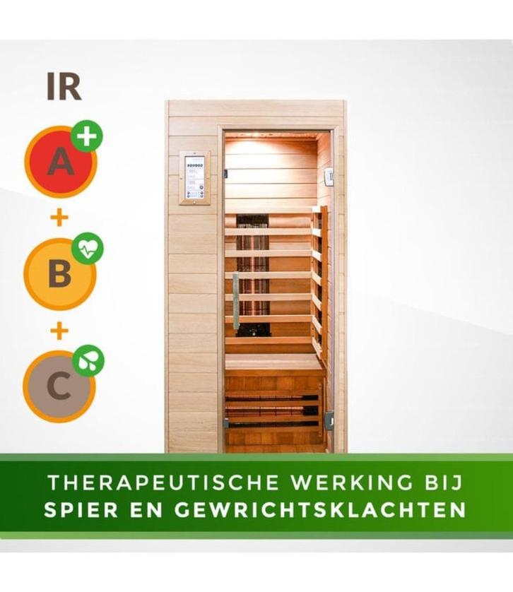 Therapeutische infraroodcabine met therapy heaters  3in 1, Sport en Fitness, Sauna, Zo goed als nieuw, Complete sauna, Infrarood