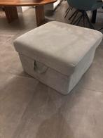 Ikea poef met opbergruimte - lichtblauw/grijs, Ophalen, Gebruikt, Vierkant, Stof