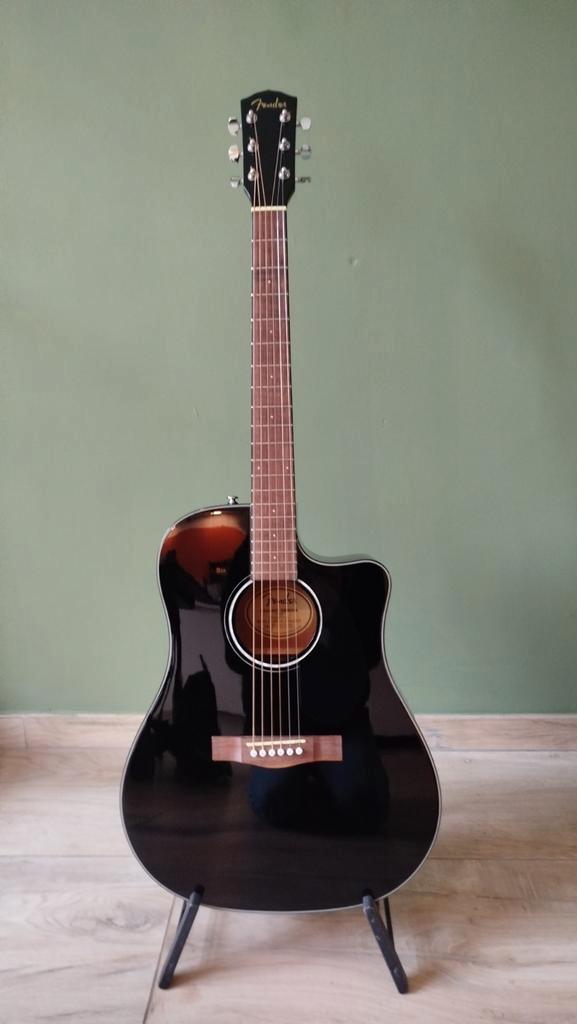 Fender CD-60SCE Dread / BLK, Muziek en Instrumenten, Snaarinstrumenten | Gitaren | Akoestisch, Zo goed als nieuw, Western- of Steelstringgitaar