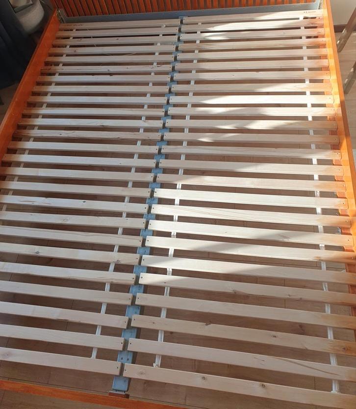 2x Hansales berkenhouten rol lattenbodems 80x200, Huis en Inrichting, Slaapkamer | Matrassen en Bedbodems, Zo goed als nieuw, 80 cm