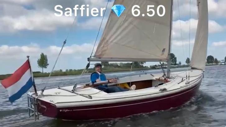 Saffier 6.50, Watersport en Boten, Open zeilboten, Gebruikt, Overige typen, 6 meter of meer, Polyester, Binnenboordmotor, Benzine
