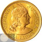 Peru - Una Libra 1966 - GOUD, Ophalen of Verzenden, Zuid-Amerika, Losse munt, Goud