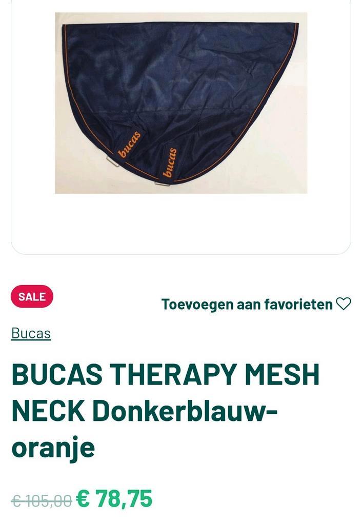 Bucas therapie mesh hals XL, Dieren en Toebehoren, Paarden en Pony's | Dekens en Dekjes, Gebruikt, Deken, Ophalen of Verzenden