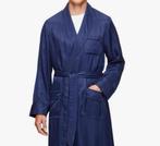 Derek Rose Luxe Badjas Dressing Gown Woburn Silk Satin Navy, Ophalen of Verzenden, Maat 48/50 (M), Blauw