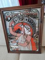 ART NOUVEAU  VINTAGE  SPIEGEL  LADY MUCHA, Antiek en Kunst, Ophalen, Rechthoekig