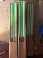 6 x Set van 3 Groene Kaarsen, Huis en Inrichting, Woonaccessoires | Kandelaars en Kaarsen, Overige materialen, Wit, Nieuw, Ophalen of Verzenden