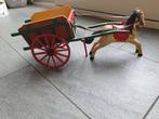 Houten Paard met 2 Wagens, Ophalen of Verzenden, Gebruikt, Duw- of Trekspeelgoed