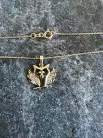 14k gouden ketting met uil hanger, Nieuw, Ophalen of Verzenden