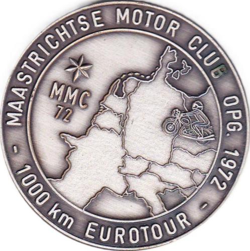 MAASTRICHTSE MOTOR CLUB 1000 KM EUROTOUR, Postzegels en Munten, Penningen en Medailles, Overige materialen, Verzenden