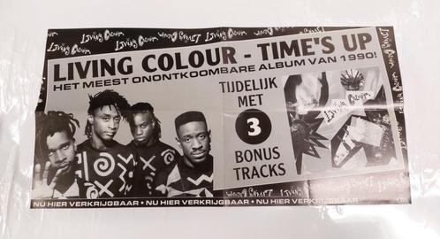 Living Colour PROMO POSTER Time's Up 1990 ZELDZAAM !, Verzamelen, Muziek, Artiesten en Beroemdheden, Zo goed als nieuw, Poster, Artwork of Schilderij