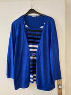 Kobaltblauw vest en gestreepte trui (in 1), maat 50 Rabe, Gedragen, Rabe, Blauw, Trui of Vest
