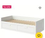 Brimnes uitschuifbed ikea, Ophalen, Eenpersoons, Wit, Zo goed als nieuw
