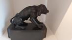 antiek zeer decoratief bronzen beeld van een hond, Antiek en Kunst, Antiek | Koper en Brons, Ophalen of Verzenden, Brons
